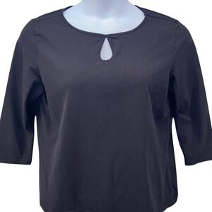 Eddie Bauer Blouse Top Black‎ XL
